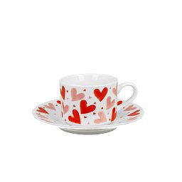 Obrázek pro produkt Šálka s podšálkou Love II. 0,24l porcelán