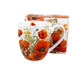 Hrnček Poppies 1l porcelán Obrázek pro produkt Hrnček Poppies 1l porcelán
