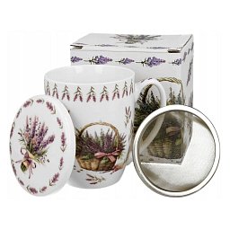 Obrázek pro produkt Hrnček byl. Kôš levandulí 0,35l porcelán