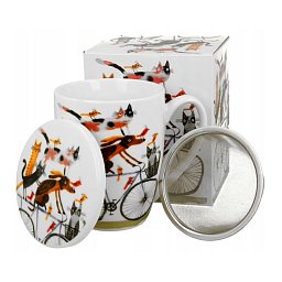 Obrázek pro produkt Hrnček byl. Dog on bike 0,36l porcelán