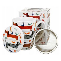 Obrázek pro produkt Hrnček byl. Jazvečíky 0,36l porcelán