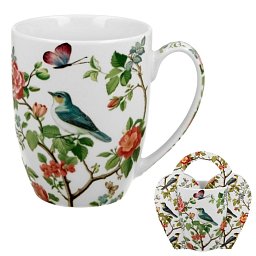 Obrázek pro produkt Hrnček Vtáci na vetvičke 0,35l porcelán