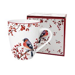 Hrnček Vianočný hýľ 1l porcelán Obrázek pro produkt Hrnček Vianočný hýľ 1l porcelán