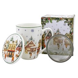 Obrázek pro produkt Hrnček byl. Vianočná dedinka 0,36l porcelán
