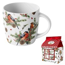 Hrnček Christmas Birds 0,4l (domček) Obrázek pro produkt Hrnček Christmas Birds 0,4l (domček)