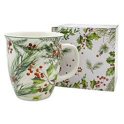 Hrnček Zimné ihličie 0,65l porcelán Obrázek pro produkt Hrnček Zimné ihličie 0,65l porcelán