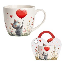 Obrázek pro produkt Hrnček Cat with Balloon 0,46l porcelán
