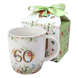 Obrázek pro produkt Narodeninový hrnček „60“ v krabičke s mašľou 0,4l