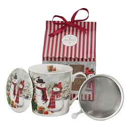 Obrázek pro produkt Hrnček byl. Úsmev snehuliaka 0,36l porcelán (domček)