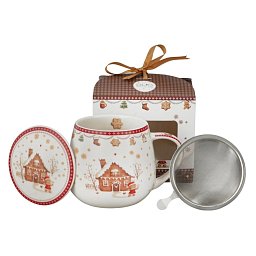 Obrázek pro produkt Hrnček byl. Perníková chalúpka 0,43l porcelán