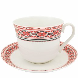 Obrázek pro produkt Šálka s podšálkou Azték 0,45l porcelán