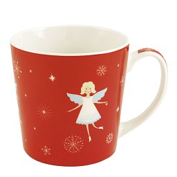 Obrázek pro produkt Hrnček Anjelik červený 0,5l porcelán